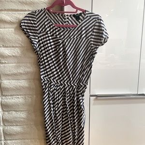 J. Crew Blue And White Stripe Dress